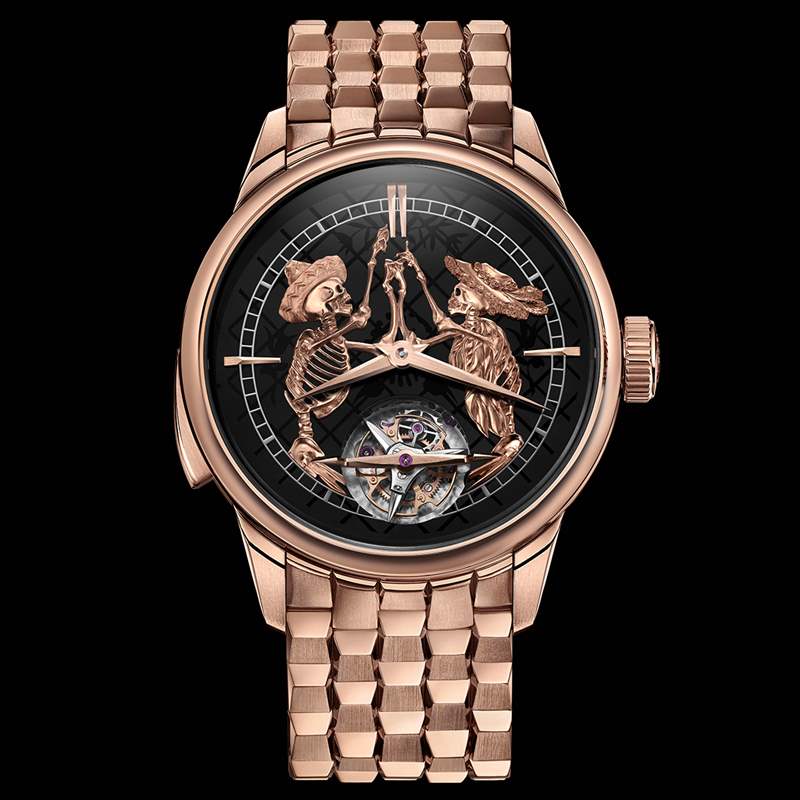 BIVER鐘樂三問陀飛輪，金雕新作致敬墨西哥亡靈節-復刻表