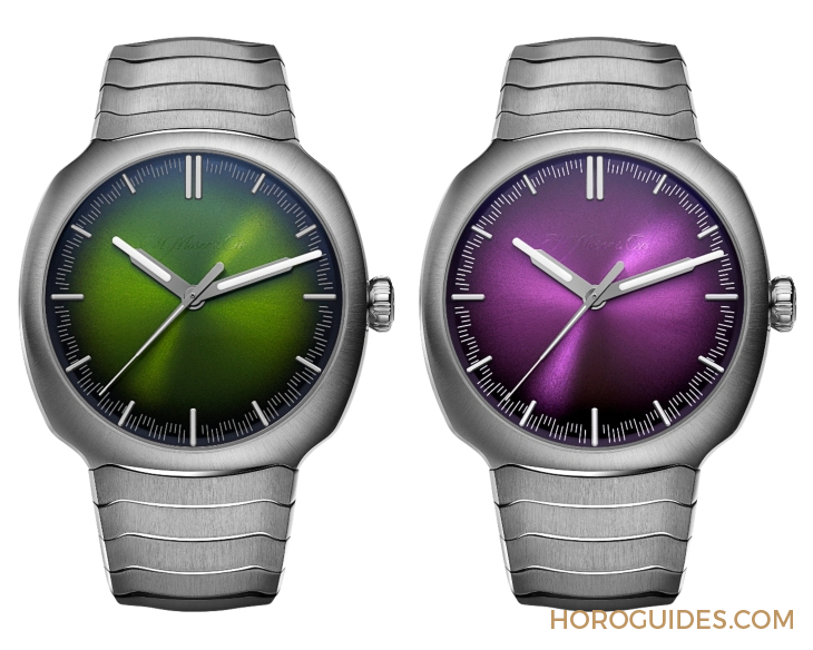 青龍升級回歸、夢幻紫色同步亮相|H. MOSER & CIE. Streamliner Centre Seconds Matrix Green-復刻表