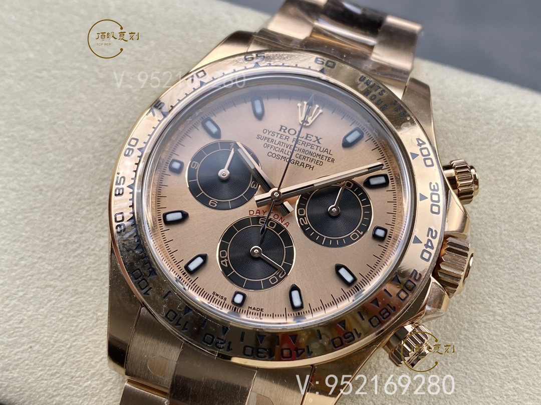 Clean廠C廠勞力士迪通拿全玫瑰金腕表4130機芯版本詳細評測-復刻表